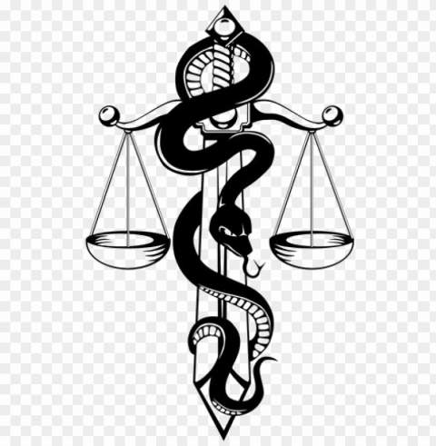 snake tattoo image background - scales of justice snake Isolated Element in Transparent PNG