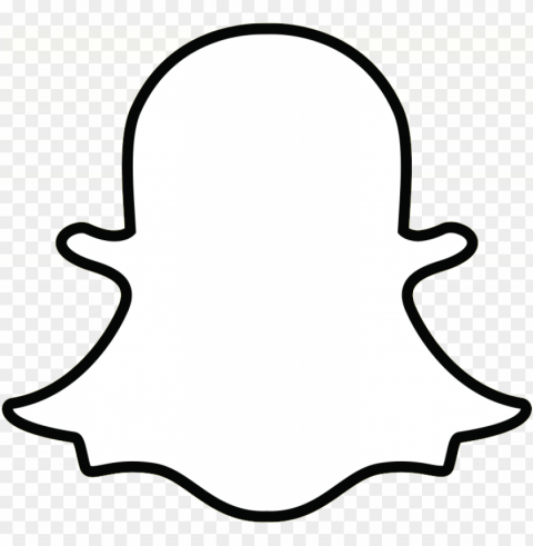 snapchat ghost outline Isolated Design Element in HighQuality PNG