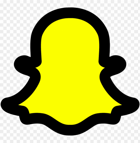 snapchat is called as the best smartphone application - snapchat icon transparent Isolated Character with Clear Background PNG