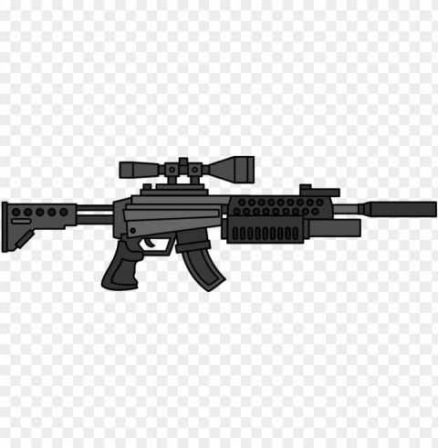 sniper clipart machine gun - armas en 2d PNG for t-shirt designs