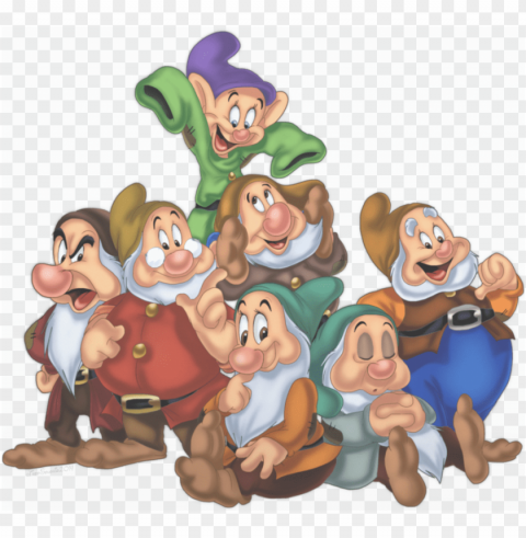 snow white 7 dwarfs PNG images with cutout