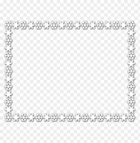 snowflake frame transparent PNG files with clear backdrop assortment