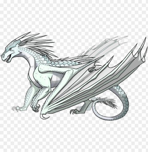 snowscaleref - wings of fire icewing base Clean Background Isolated PNG Design PNG transparent with Clear Background ID 83c37eda
