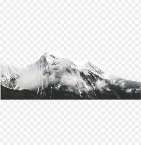 snowy mountains - glacier Isolated PNG Item in HighResolution