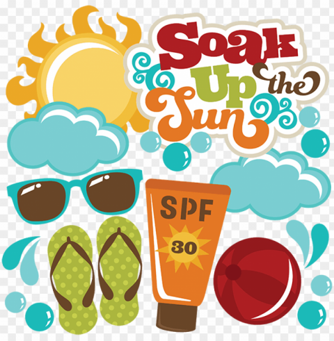 soak up the sun svg files for scrapbooking sun svg - miss kate cuttables pool party Clear background PNG images comprehensive package