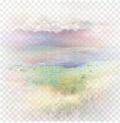 soave background transparent clouds grass rainbow pastel - painti PNG graphics with transparency