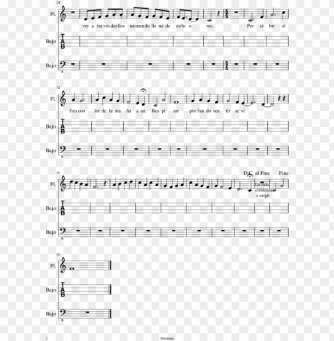sobre la vida sheet music composed by diminuta 2 of - sheet music Transparent Background Isolated PNG Design Element