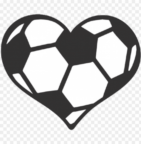 soccer ball heart PNG transparent elements complete package