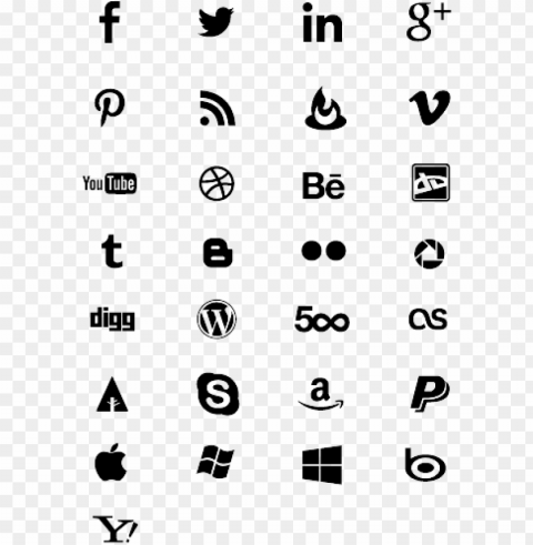 social icons vector - social icon vector High-resolution transparent PNG images set