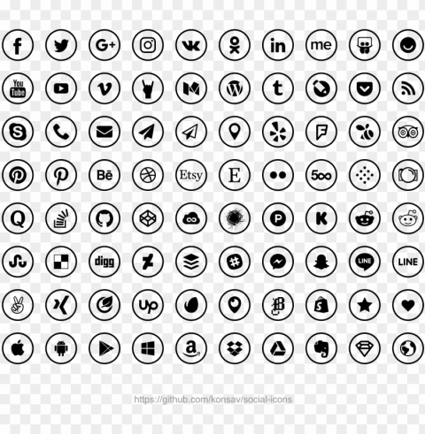 social media icons - heilsteine liste mit bilder PNG Isolated Subject on Transparent Background