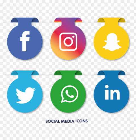 social media icons set - facebook instagram icon PNG isolated