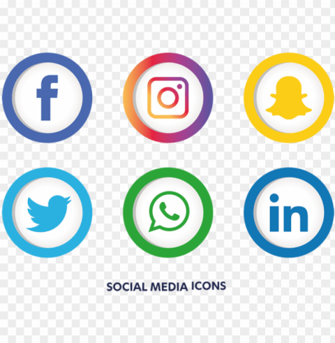 social media icons set social media icon and - facebook instagram whatsapp Transparent PNG graphics variety