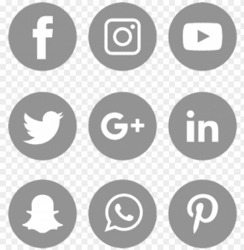 social media icons set - whatsapp facebook instagram logo Transparent Background Isolation of PNG