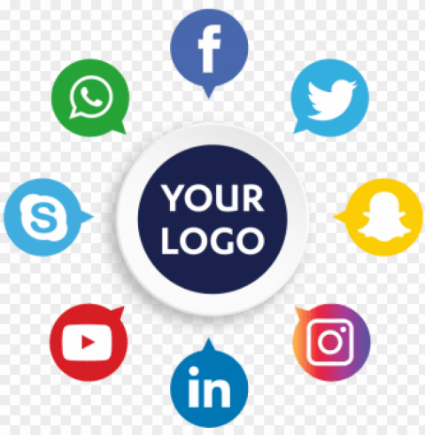 social media icons social media and vector - digital media PNG Image with Isolated Icon