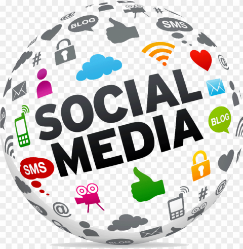 social media is the new marketing and brand awareness - promotion via social media Isolated Design Element in PNG Format