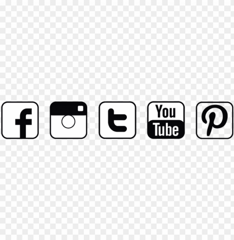 social media logo strip HighQuality PNG with Transparent Isolation PNG transparent with Clear Background ID 221e5d73