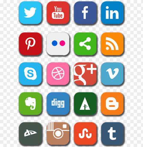social media logos no background brigi - social media logos vertical PNG pictures with alpha transparency