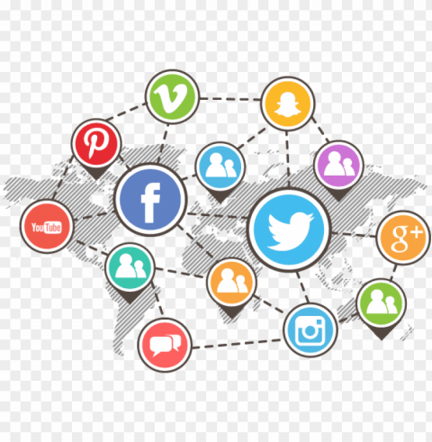 social media - social media marketing graphic Isolated Design Element on PNG