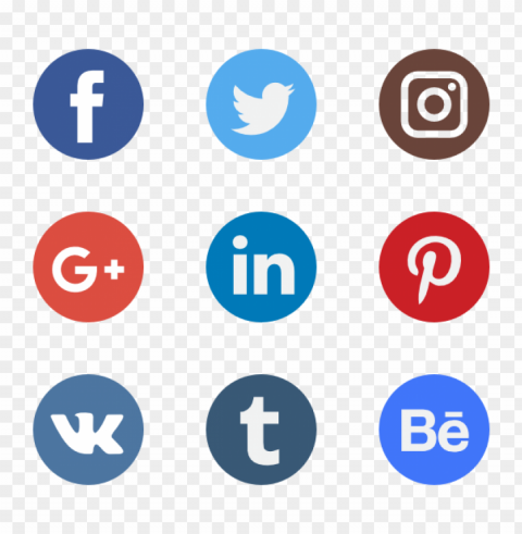 social network logo collection PNG images with transparent canvas variety