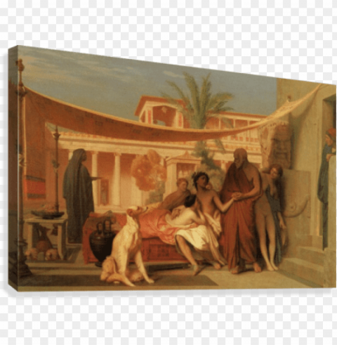 socrates seeking alcibiades in the house of aspasia - lives that made greek history by plutarch PNG transparent design