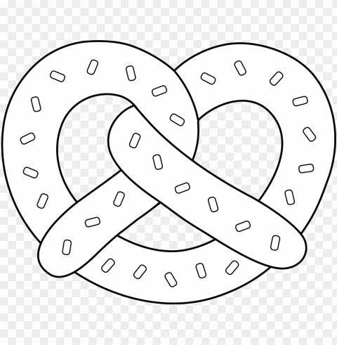 soft pretzel line art - pretzel clip art black and white PNG files with clear backdrop assortment