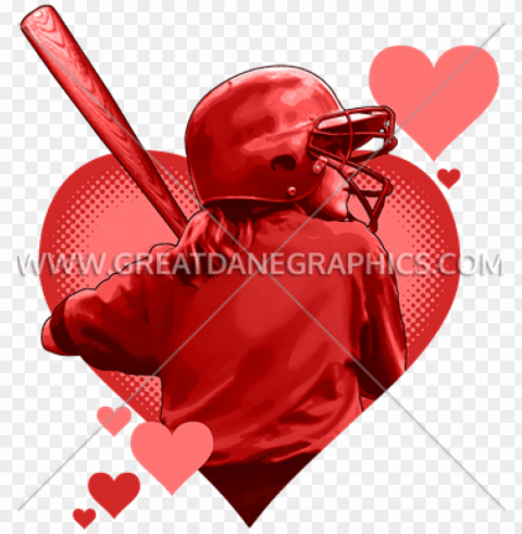 softball hearts - heart Clear Background Isolated PNG Illustration