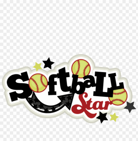softball star svg scrapbook titlesoftballl svg title - softball star sv Transparent PNG images for graphic design