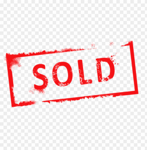 sold PNG Graphic Isolated on Clear Backdrop