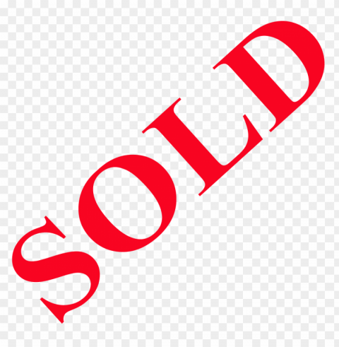 sold PNG Graphic Isolated on Clear Background