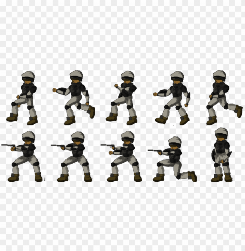 soldier sheet large - soldier sprite Transparent PNG Illustration with Isolation