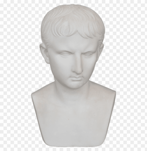 solid marble bust Transparent PNG Object with Isolation