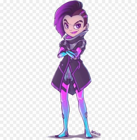 sombra fan art - overwatch sombra chibi Clear PNG graphics free