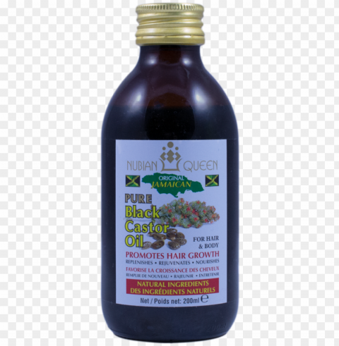 some description - nubian queen pure black castor oil 200ml Isolated Element in HighQuality PNG