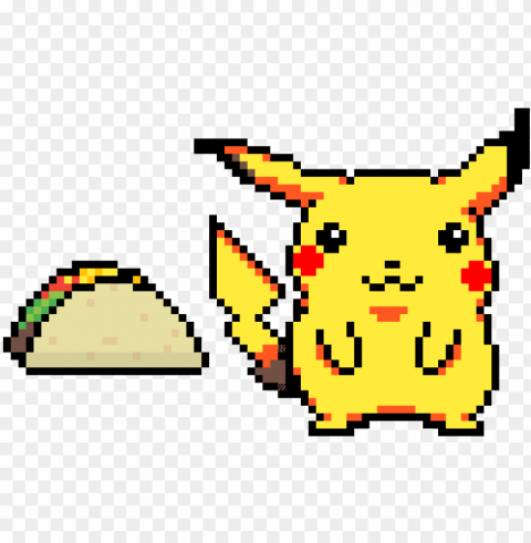 someones been eating too many tacos - pikachu pixel art PNG images with transparent space