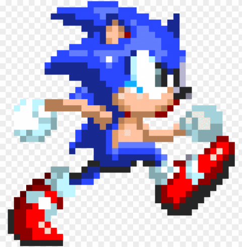 sonic 3 mania style running sprite - sonic 3 mania sprites HighQuality PNG Isolated on Transparent Background