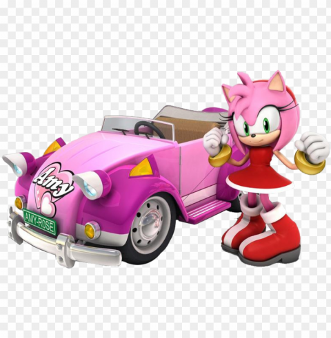 sonic and sega all stars racing amy PNG Image with Clear Background Isolation