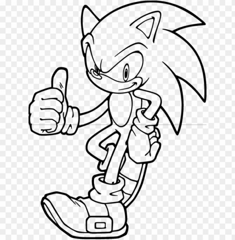 sonic lineart by mspotpourri on deviantart - color sonic colori Isolated Subject in HighResolution PNG