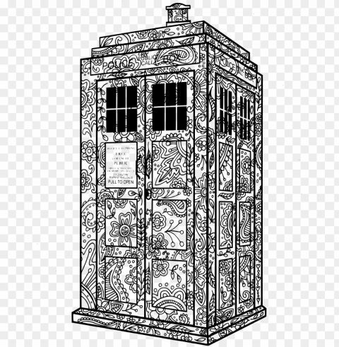 sonic screwdriver supernatural fans dr who tardis - doctor who mandala coloring pages Isolated Character in Transparent PNG