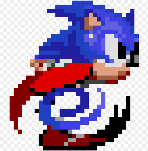 sonic the hedgehog class - 8 bit sonic runni Isolated Character in Transparent Background PNG