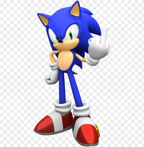 sonic the hedgehog middle finger by mintenndo-d6js088 - sonic doing the middle finger Clear background PNG elements