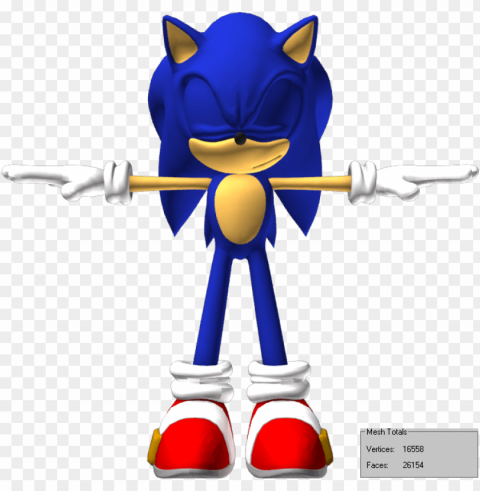 sonic with eyes closed PNG pictures with alpha transparency