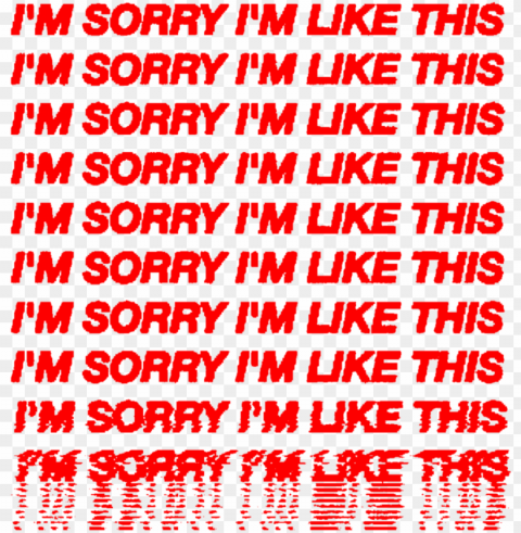 sorry aesthetic red shoppingbag glitch text melting - i m sorry aesthetic PNG transparent elements complete package