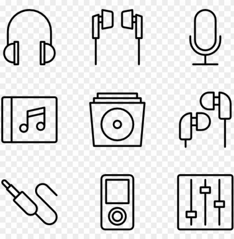 sound 36 icons - hobbies icon Transparent PNG Isolated Element with Clarity