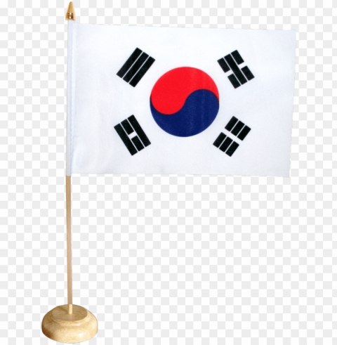 south korea table flag - mini south korea flag - 4x6 Clear background PNG graphics