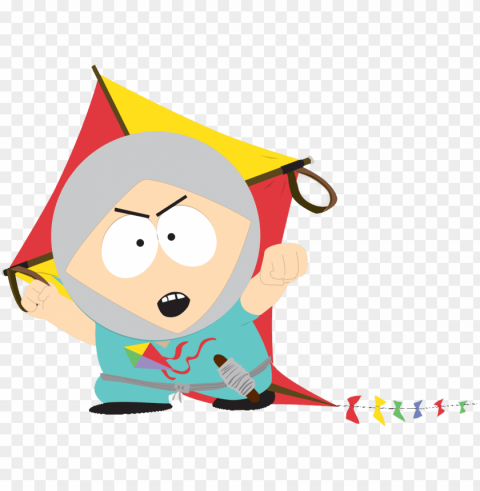south park the fractured but whole human kite Isolated Subject in Transparent PNG Format
