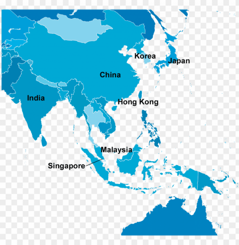 southeast asia map of top 7 markets - southeast asia and australasia PNG graphics for free
