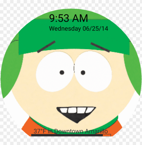 southpark kyle watch face preview Isolated Item with Transparent PNG Background