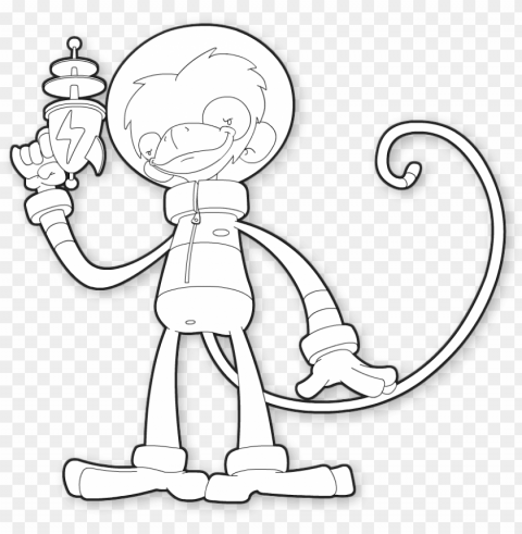 space monkey vector outline - illustratio Transparent PNG Isolated Artwork