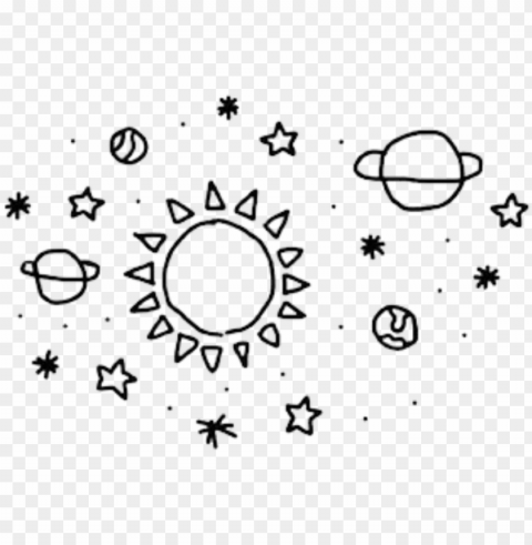 space planets tumblr black stars freetoedit - moon and stars Isolated Illustration on Transparent PNG