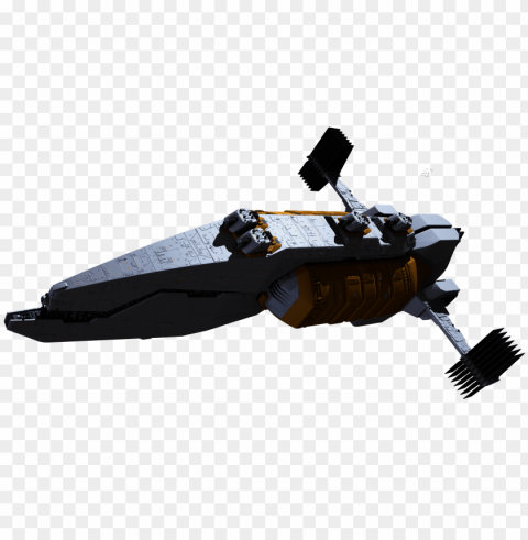 spaceship PNG with transparent overlay